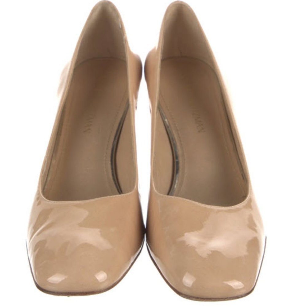 Stuart Weitzman Tan Patent Leather Heels, size 11 - Picture 3 of 12